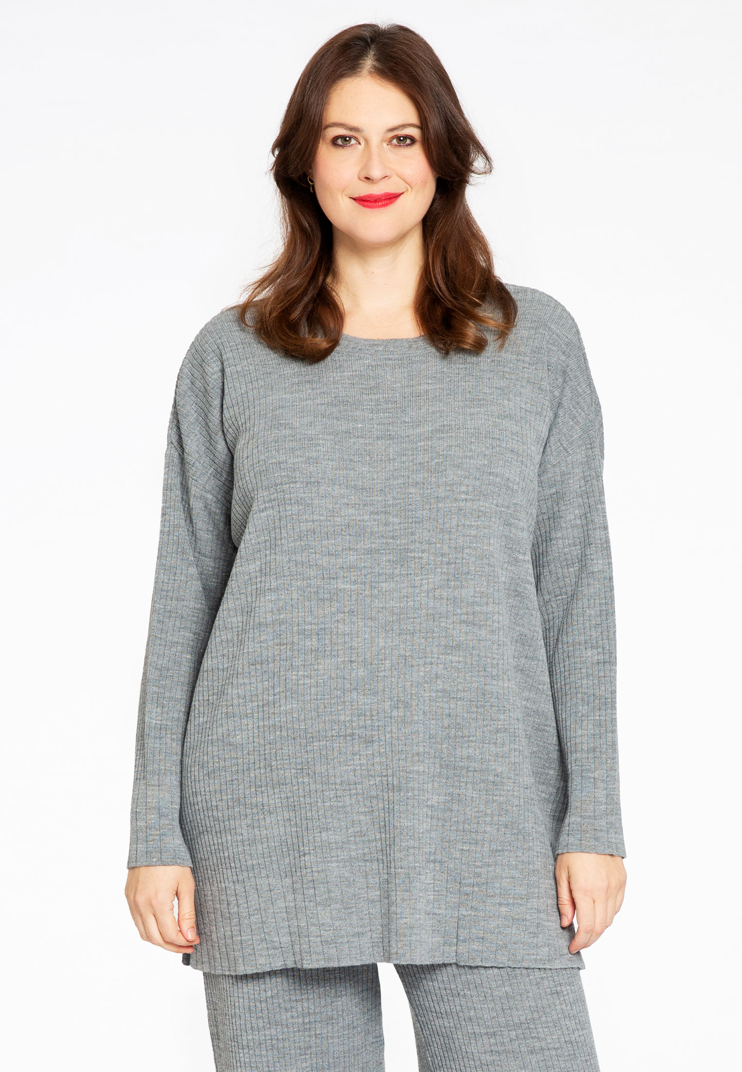 Pullover wide rib LOUNGE 38/40 grey