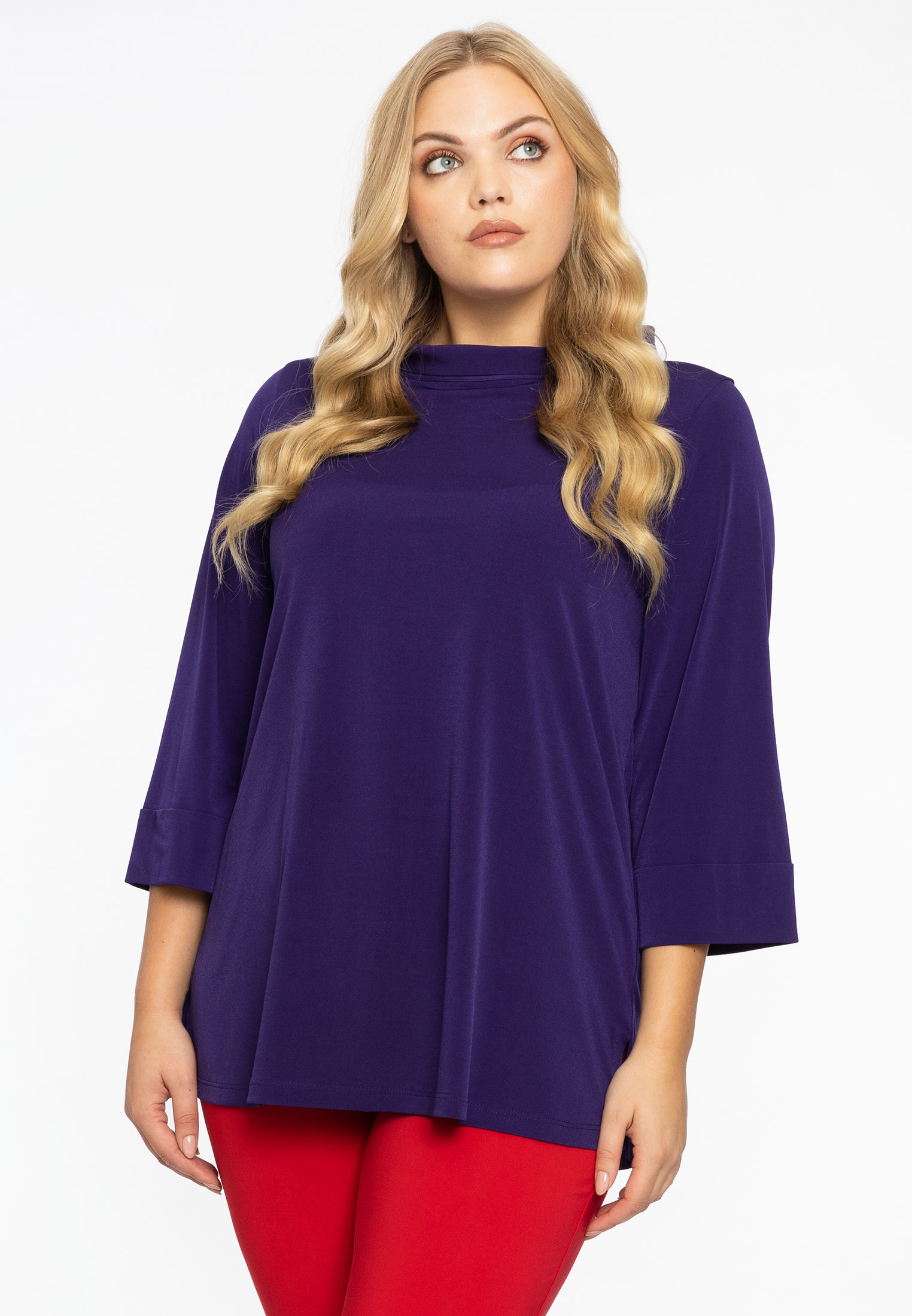 Shirt A-lijn met turtle neck DOLCE 38/40 purple