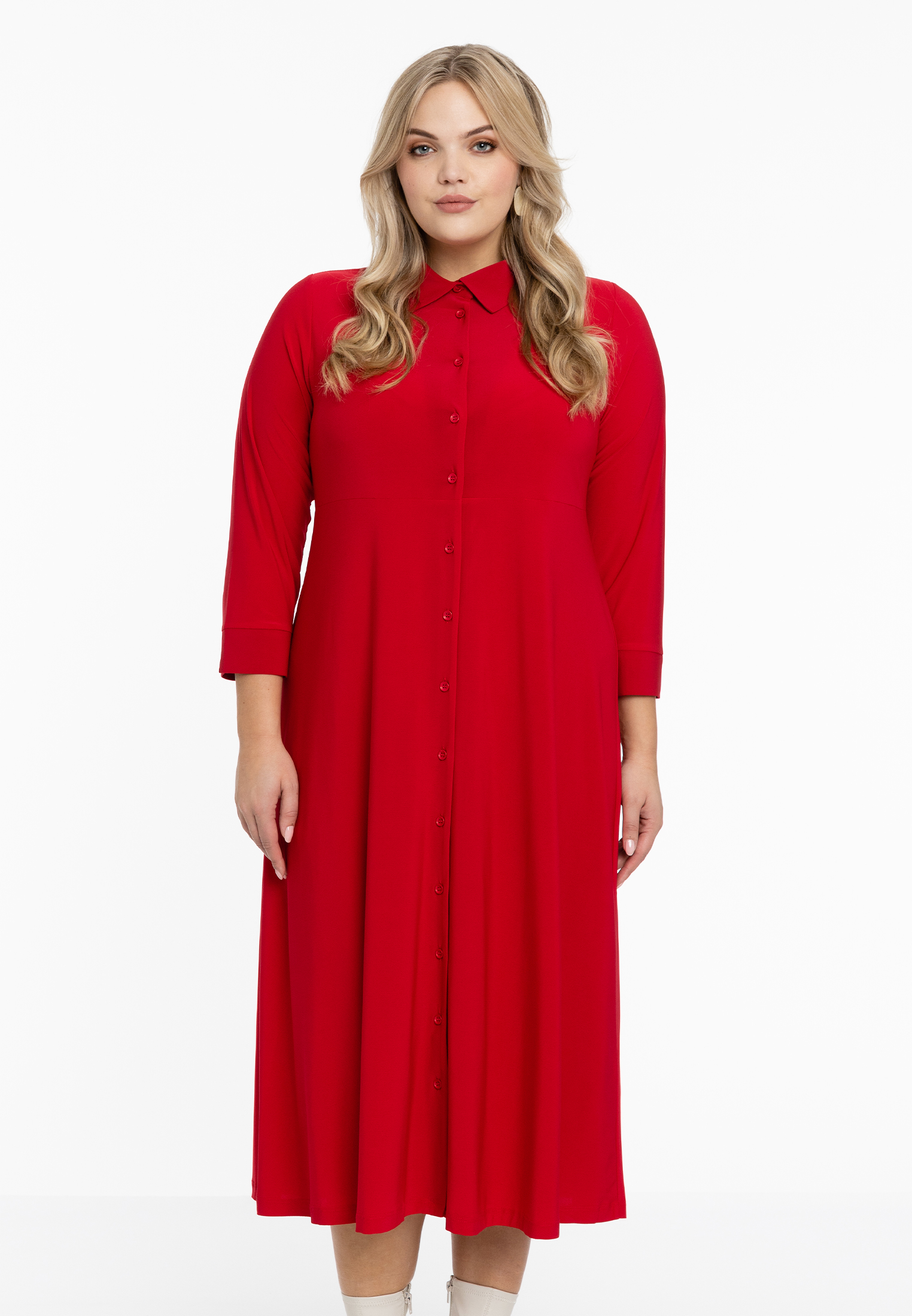 Lange blouse-jurk DOLCE 50/52 red