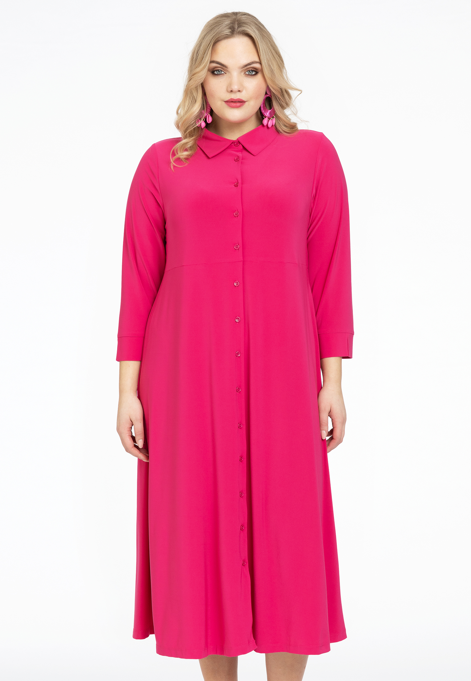 Lange blouse-jurk DOLCE 50/52 pink
