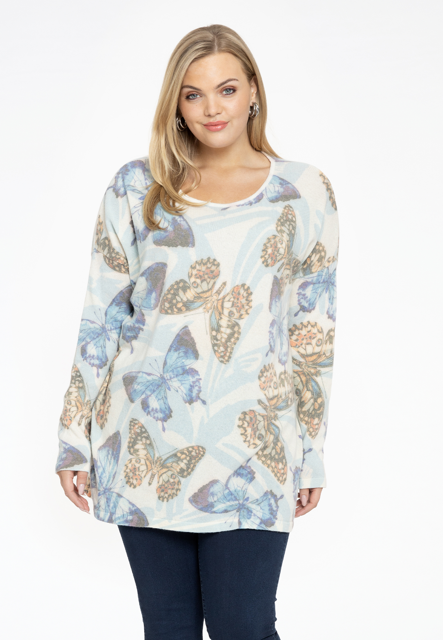 Pullover square BUTTERFLY 42/44 white