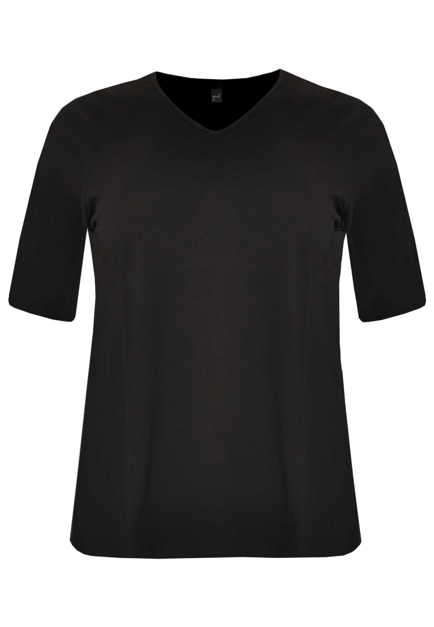 T-shirt v-hals relax fit COTTON 46/48 black