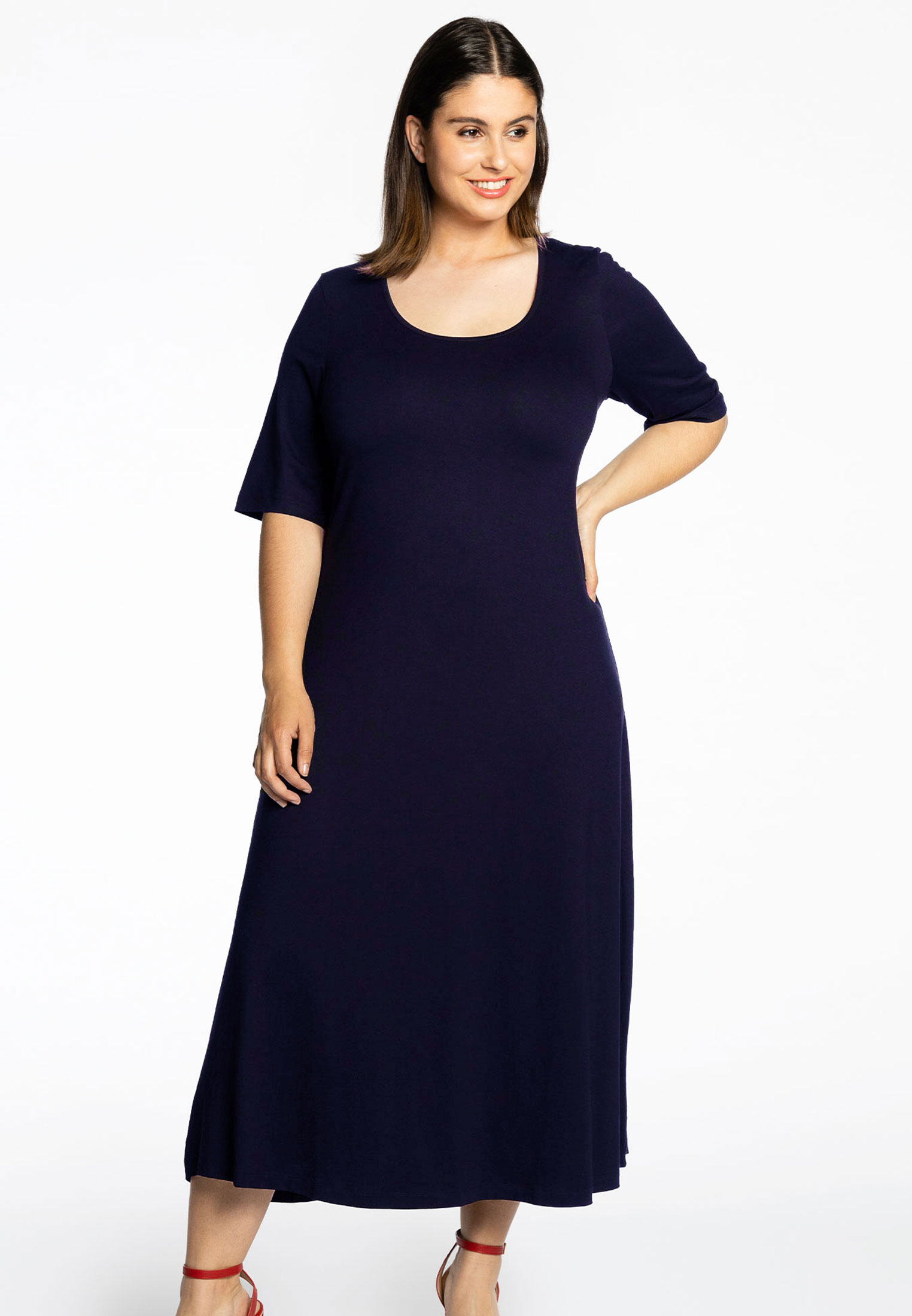 Long dress short sleeve VI/EA 46/48 blue