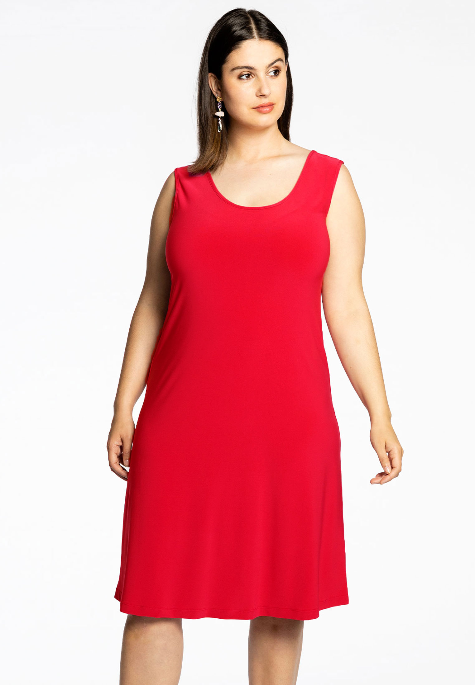 Jurk mouwloos wijd DOLCE 50/52 red