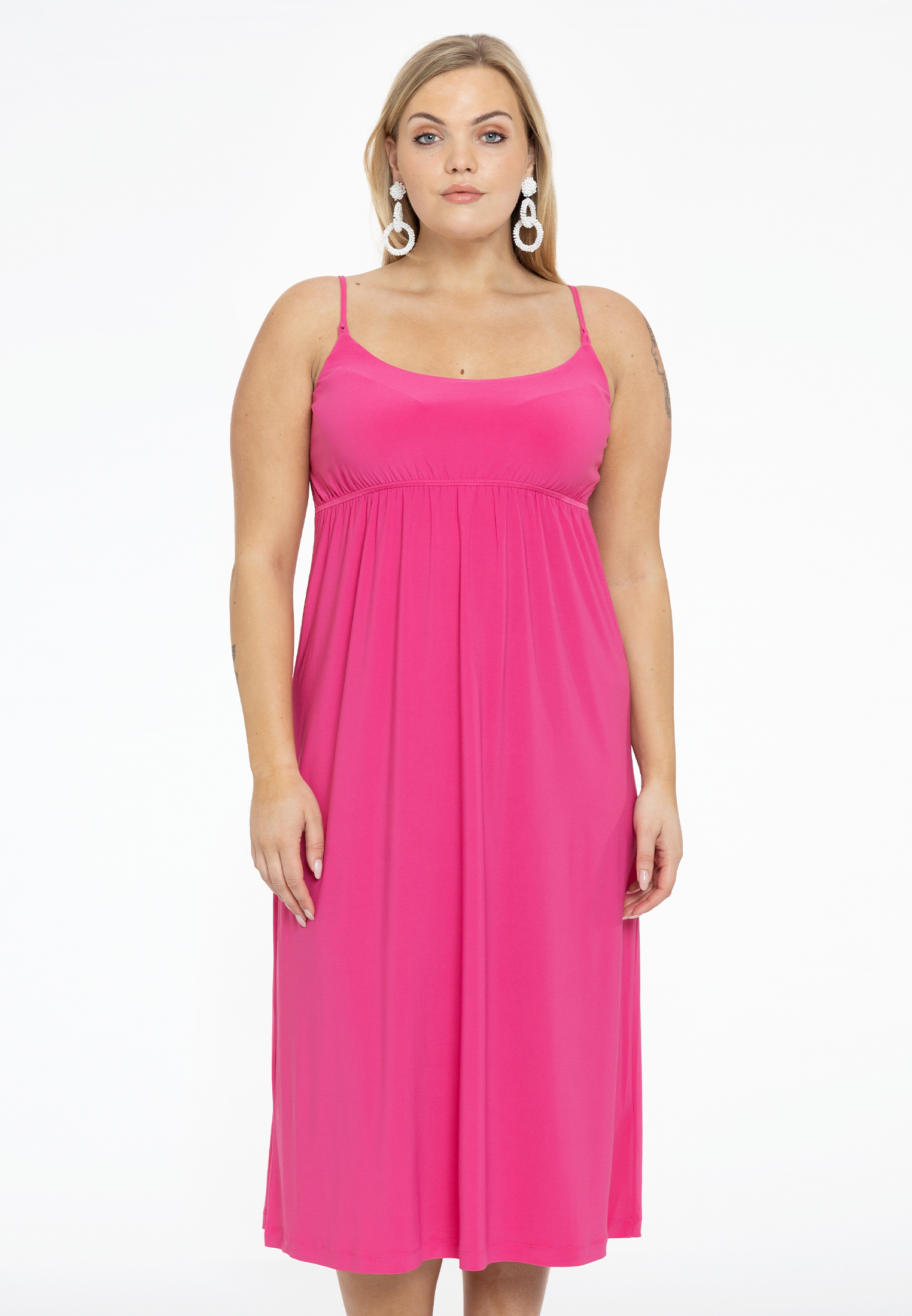 Dress spaghetti elastic waist DOLCE 42/44 pink