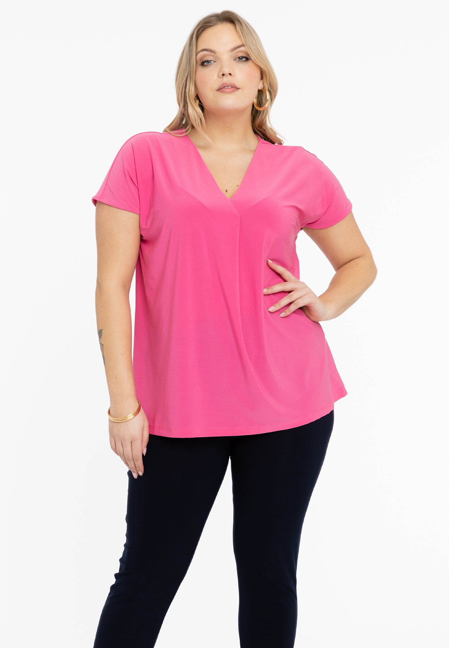 Shirt met plooi DOLCE 54/56 pink