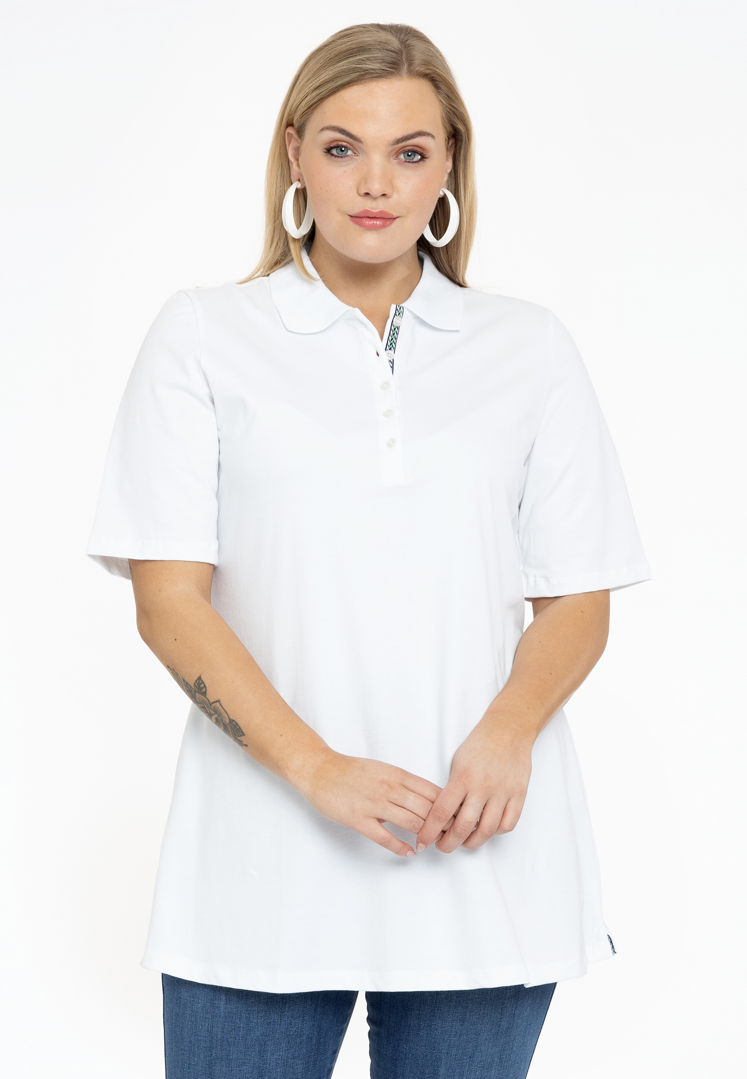 Polo-shirt flare 42/44 white