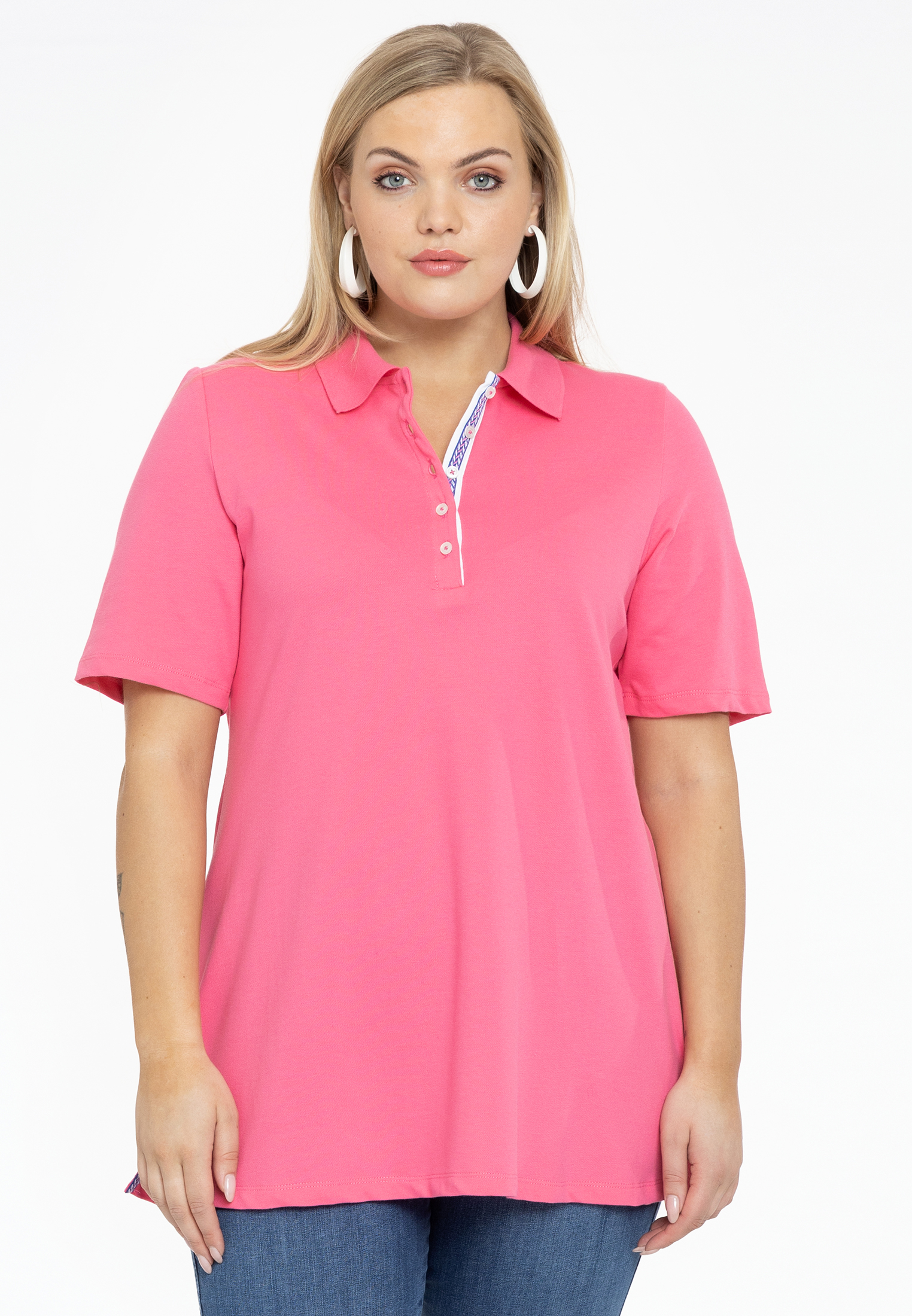 Polo-shirt flare 58/60 pink