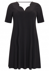 Dress A-line double v-neck DOLCE - black 