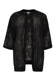 Jacket viscose stripe - black 
