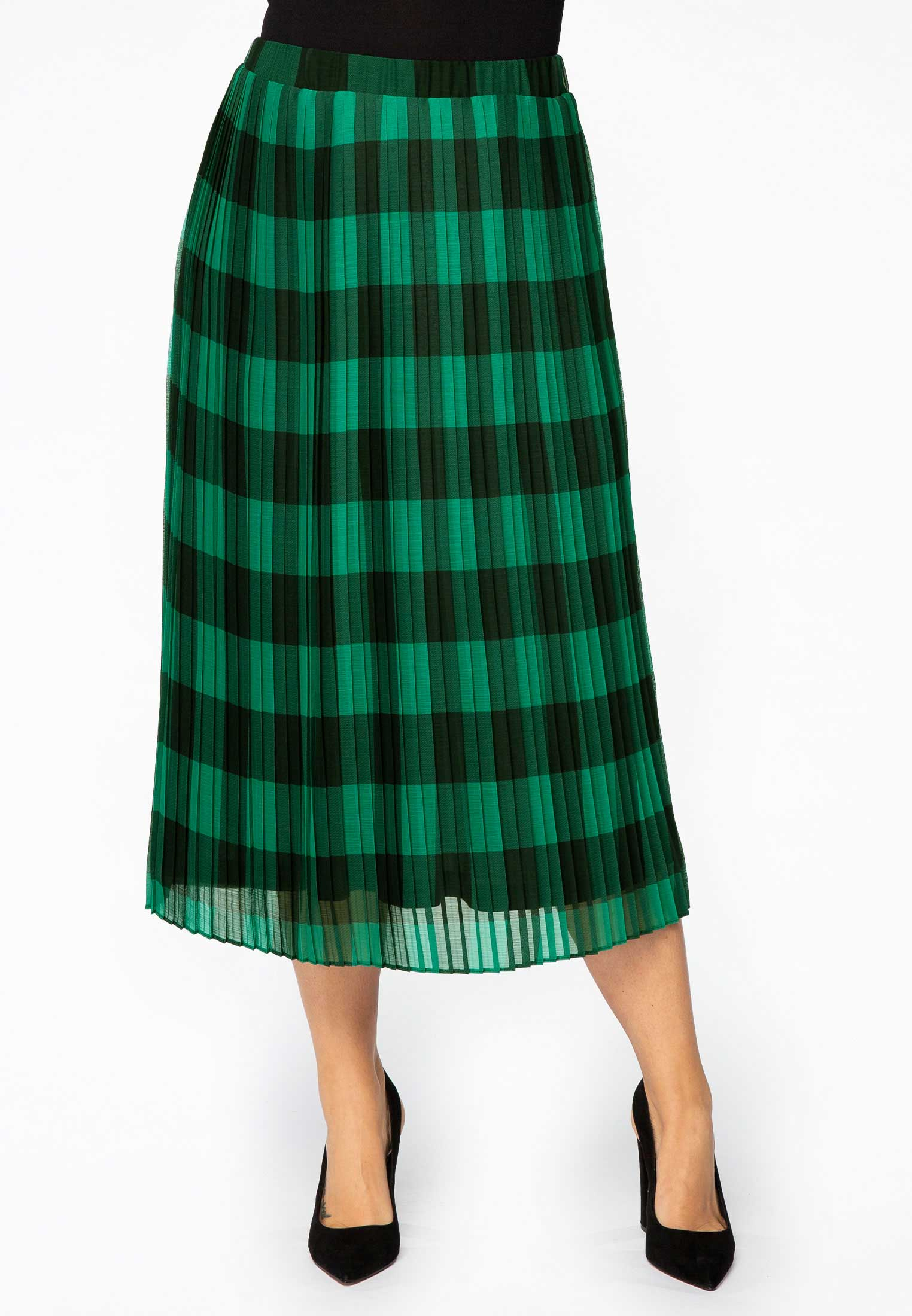 Skirt plissé CARREAU - green 