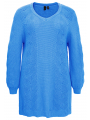 Pullover cable KNIT - light blue