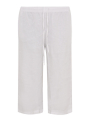 Trousers 7/8 LINEN - white 