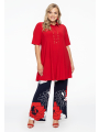 Tunic polo wide bottom studs DOLCE - black blue red pink