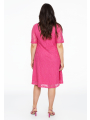 Dress A-line cut-out LACE - black pink