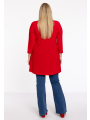 Tunic Wide Bottom Draped Neck DOLCE - blue red 