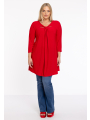 Tunic Wide Bottom Draped Neck DOLCE - blue red 