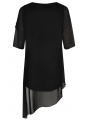 Dress voile layer DOLCE - black 