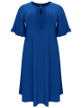 Dress frilled sleeves DOLCE - black blue indigo