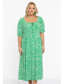 Dress smocked waist GREEN LEO - green 