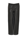 Trousers wide leather - black 
